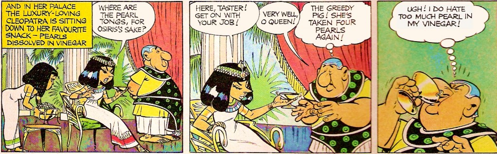 Cleopatra drinks pearls from 'Asterix & Cleopatra'