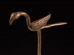 Unique gold bird pin from the Galloway Hoard. Photo courtesy National Museums Scotland.