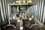 Willington Waggonway timbers in storage. Photo courtesy the Willington Waggonway Research Programme.